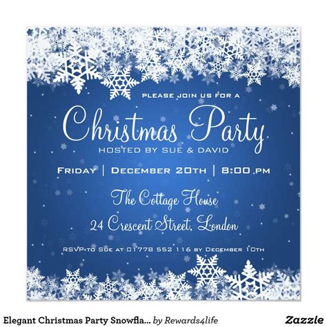 Elegant Snowflake Invitation Template