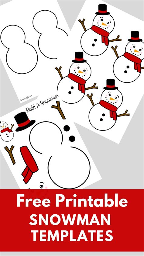 Elegant Snowman Template