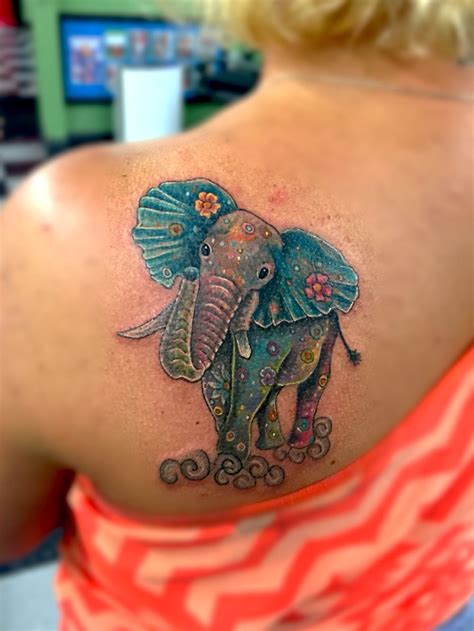 Elephant Tattoos Colorful