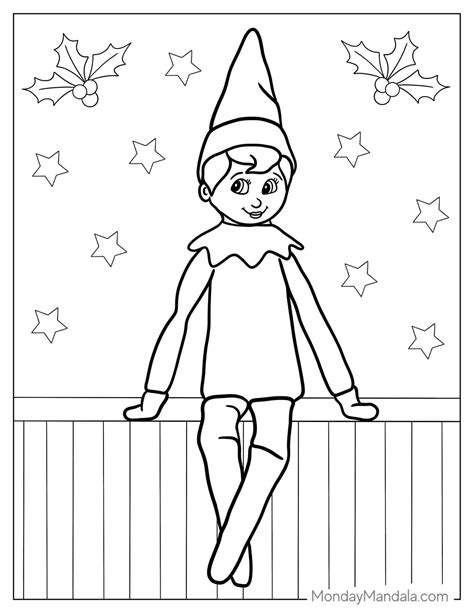 Elf on the Shelf coloring page