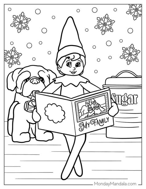 Elf on the Shelf coloring page gallery 1