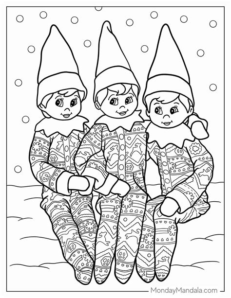 Elf on the Shelf coloring page gallery 2