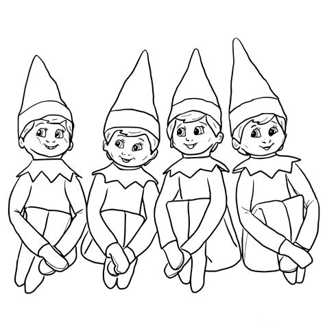 Elf on the Shelf coloring page gallery 5