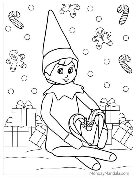 Elf on the Shelf coloring page gallery 8