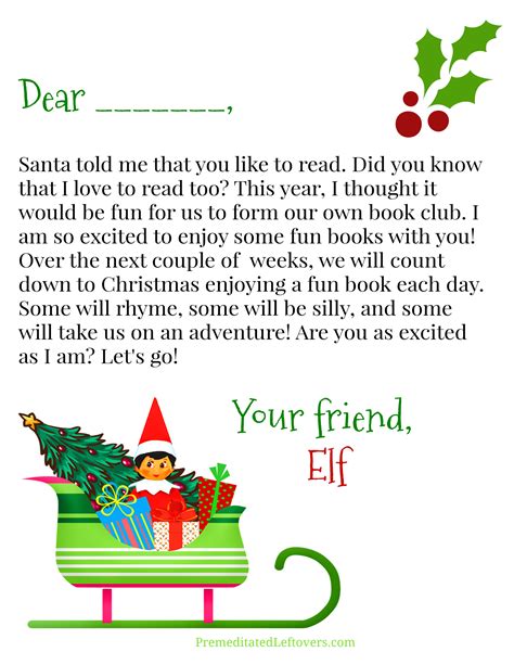 Elf on the Shelf welcome letter template ideas