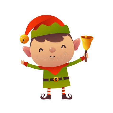 Elf with bells coloring page