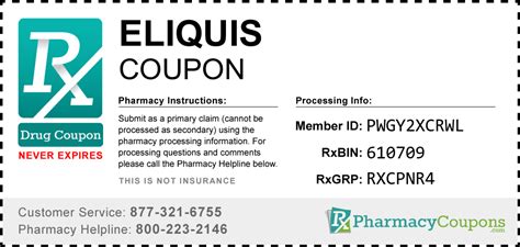 Eliquis Manufacturer Coupon