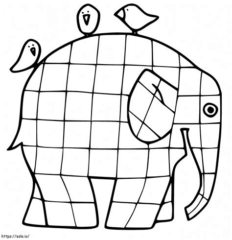 Elmer the Elephant coloring pages