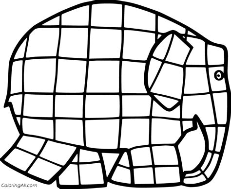 Elmer the Elephant printable coloring pages