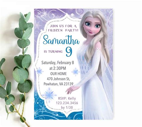 Elsa Invitation Template