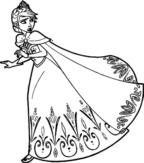 Elsa coloring sheet printable for kids