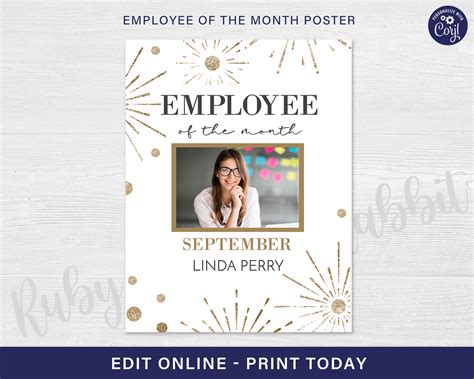 Employee of the Month Poster Example