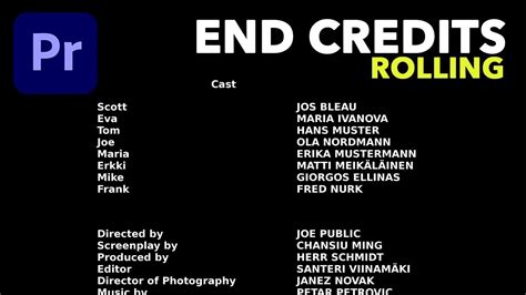 End Credits Template 3