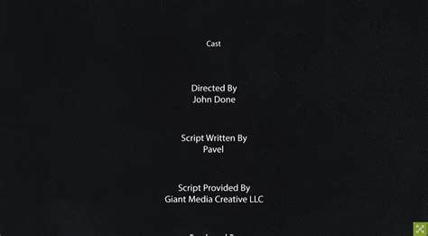 End Credits Template 5