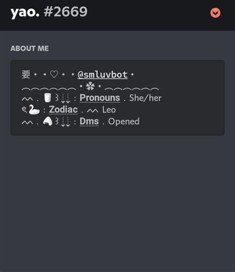 Engaging Discord Bio Example