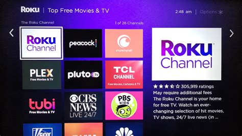 Entertainment Channels on Roku