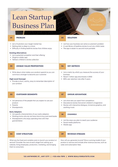 Entrepreneur Business Plan Template