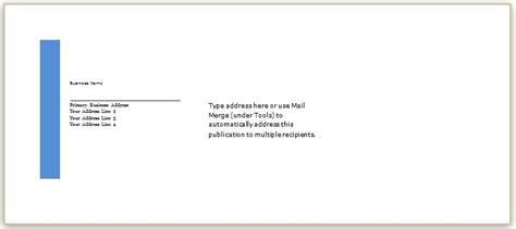 Envelope 10 Template For Microsoft Word