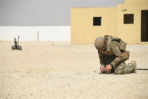 EOD technician explosive device examination