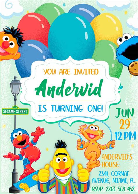 Ernie Invitation Templates