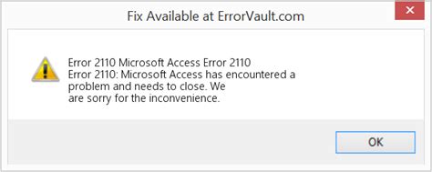 Error 2110 MS Access VBA Guide