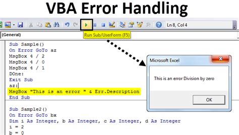 Error Handling in VBA Conversions