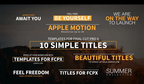 Essential Final Cut Pro Text Templates