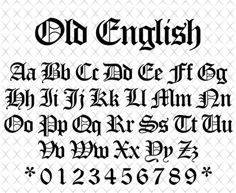 Examples of Old English Fonts