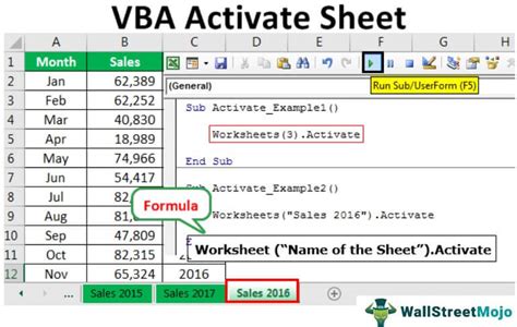 Excel Active Sheet VBA