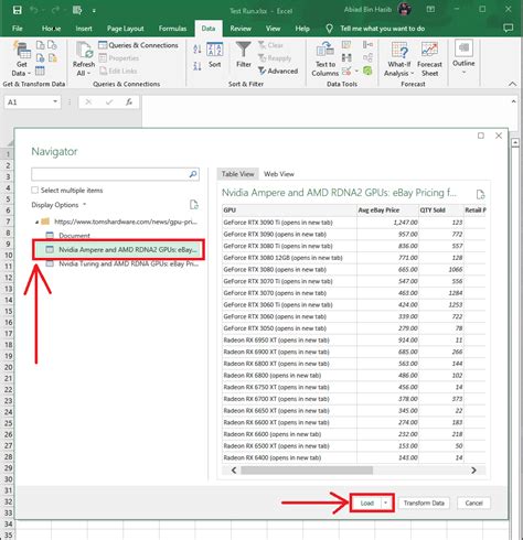 Excel Add-ins Web Scraping