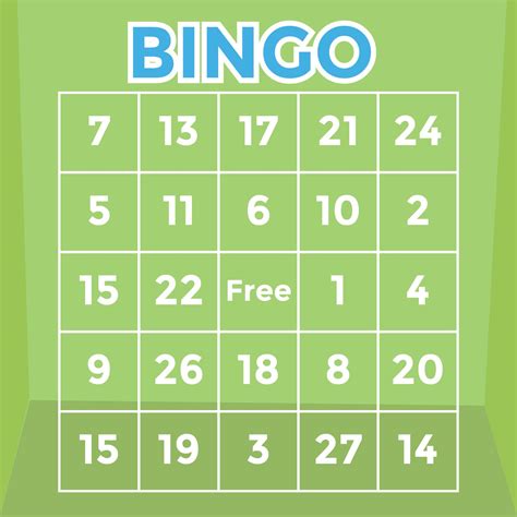 Excel Bingo Card Template