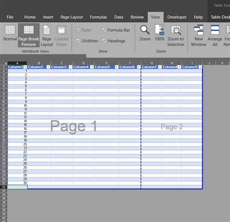 Excel Blank Pages