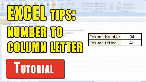 Excel Column Letters Tips