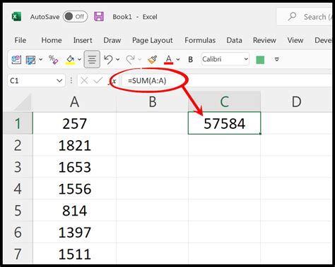 Excel Column Sum