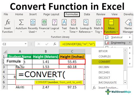 Excel Conversion Example