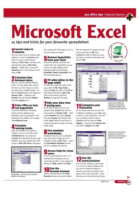 Excel Conversion Tips and Tricks