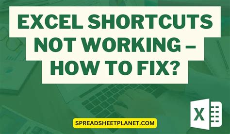 Excel Ctrl+D Shortcut Not Working