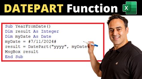 Excel DATEPART Function