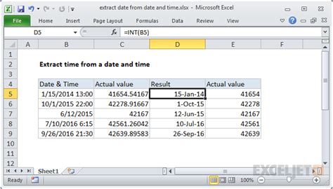 Excel Date Extraction Shortcuts