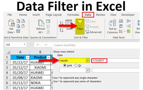 Excel Date Filter Example