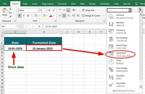 Excel Date Formats