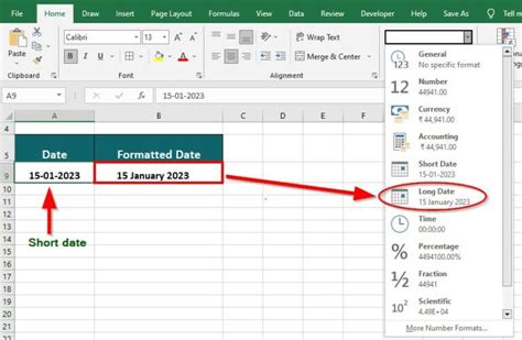 Excel Date Formats and Conversions