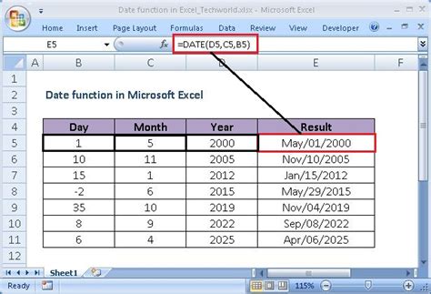 Excel Date Function Websites