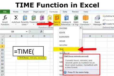 Excel Date and Time Functions