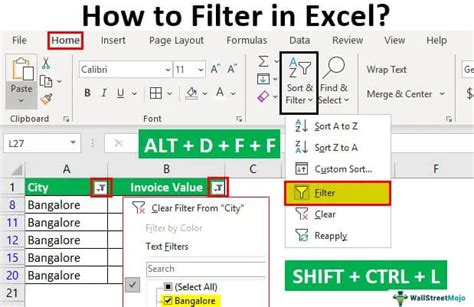 Excel Filtering Options