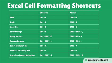 Excel Formatting Shortcut