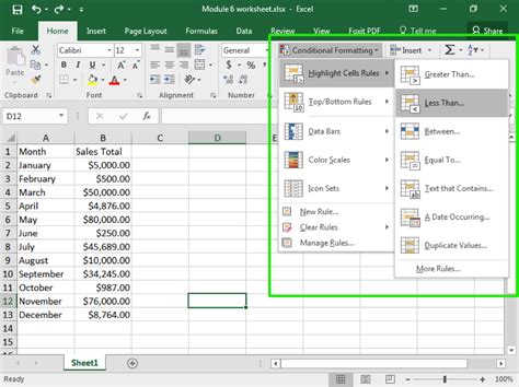 Excel Formatting Tools