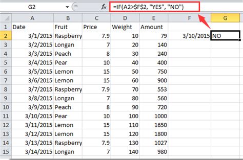 Excel Formula Handles Dates