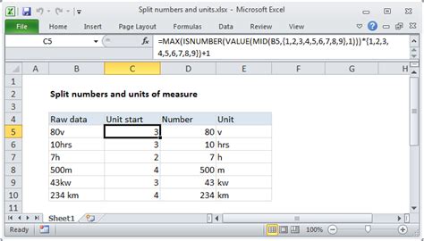 Using Formulas to Add Units in Excel