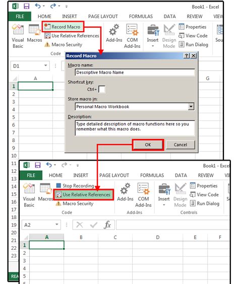 Excel Formulas Applying Macros